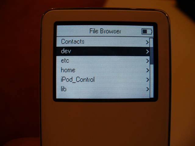 Linux on the iPod 9